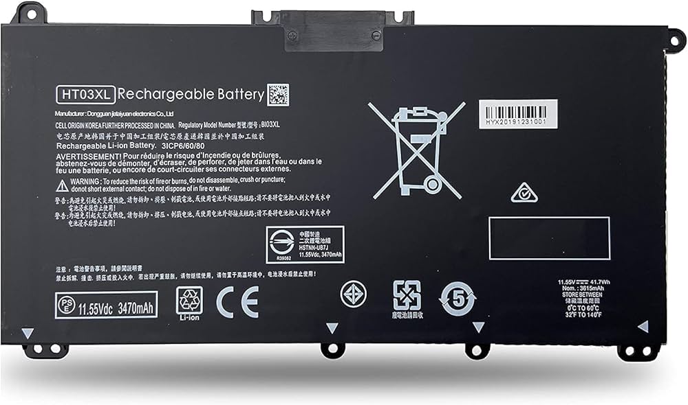 HP HT03XL laptop battery replacement for Pavilion 15-CS series